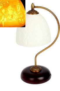 Настольная лампа с керамическим абажуром "Дети" 