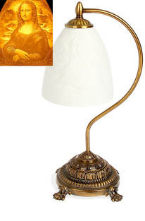 Настольная лампа с керамическим абажуром 