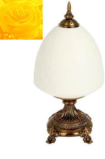 Настольная лампа с керамическим абажуром "Розы" 